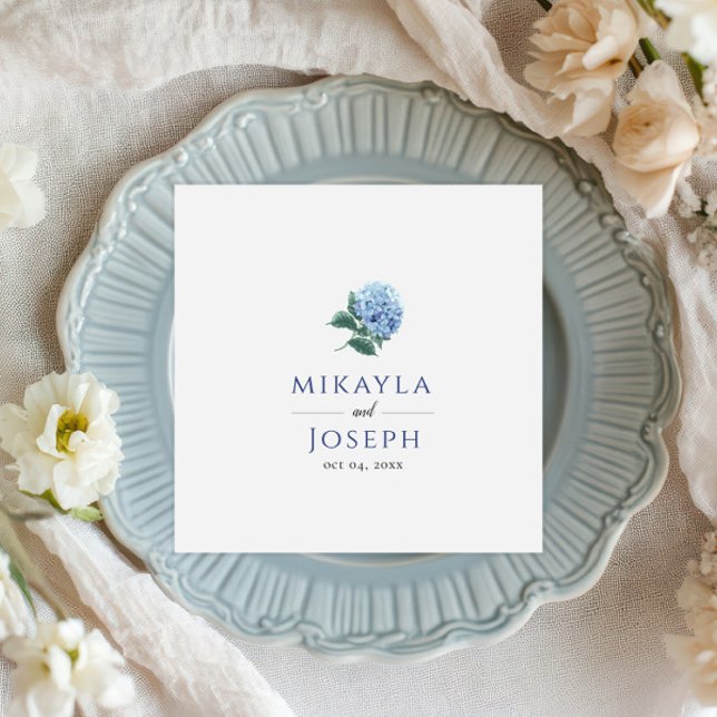 Guardanapo De Papel Livro Azul Hydrangea SINI Napkin (Criador carregado)