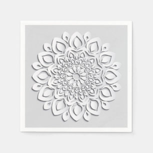 Guardanapo De Papel Livro Branco elegante corta Mandala