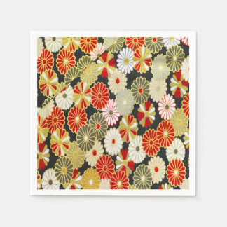 Guardanapo De Papel Livro Branco Vermelho Japonês Kimono Floral Decoup