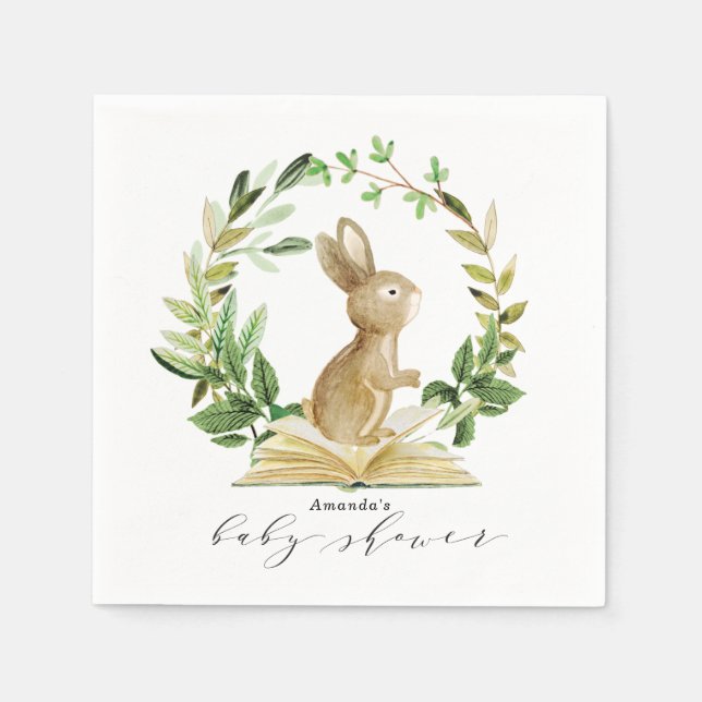 Guardanapo De Papel Livro Chá de fraldas Nápoles Chá Primavera (Frente)