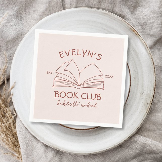 Guardanapo De Papel Livro Club Bachelorette Bookish Drawn (Book Club Bachelorette Bookish Hand Drawn Napkins)