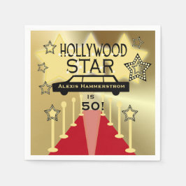 Guardanapo De Papel Livro de Aniversário da Estrela de Hollywood Perso