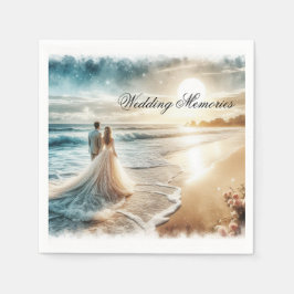 Guardanapo De Papel Livro de Convidados para Memórias de Casamento