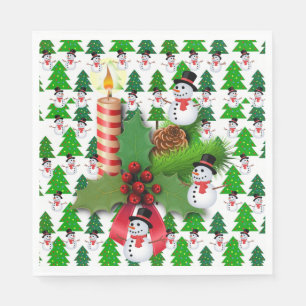 Guardanapo De Papel Livro de Natal Napkins, Feliz Natal Snowman