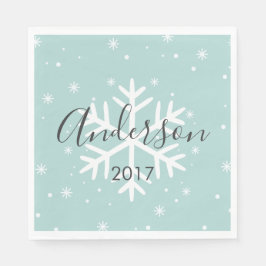 Guardanapo De Papel Livro de Neve Personalizado da Família Napkins