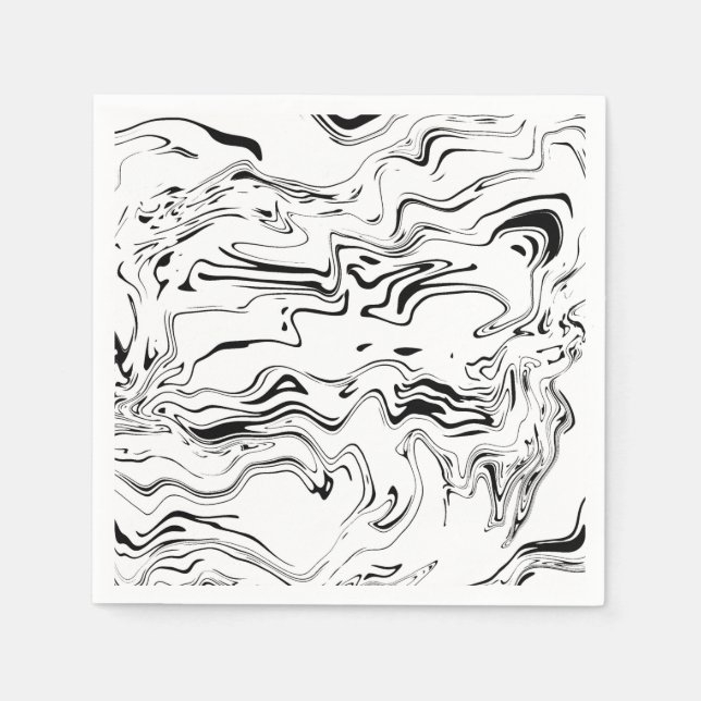 Guardanapo De Papel Livro de padrões preto e branco Nápoles (Frente)