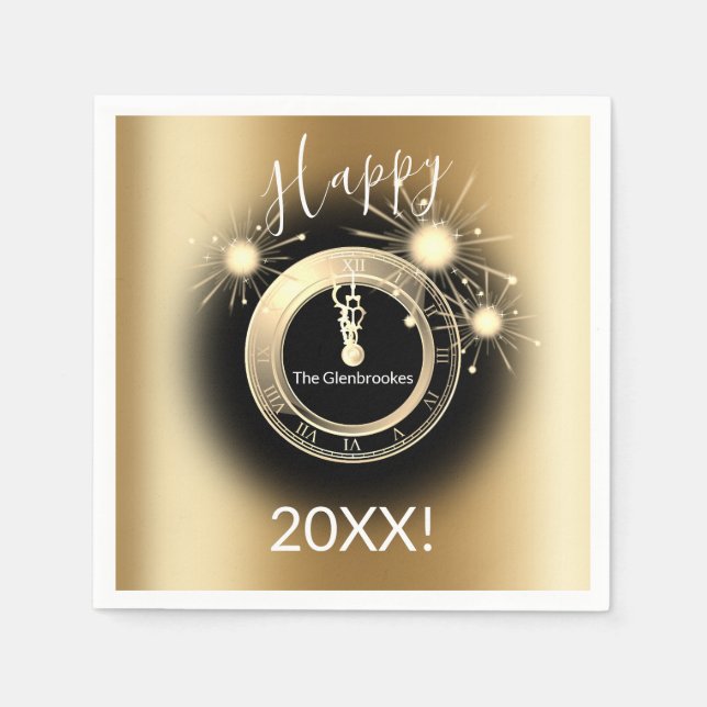 Guardanapo De Papel Livro de Véspera de Ano Novo Personalizado (Frente)