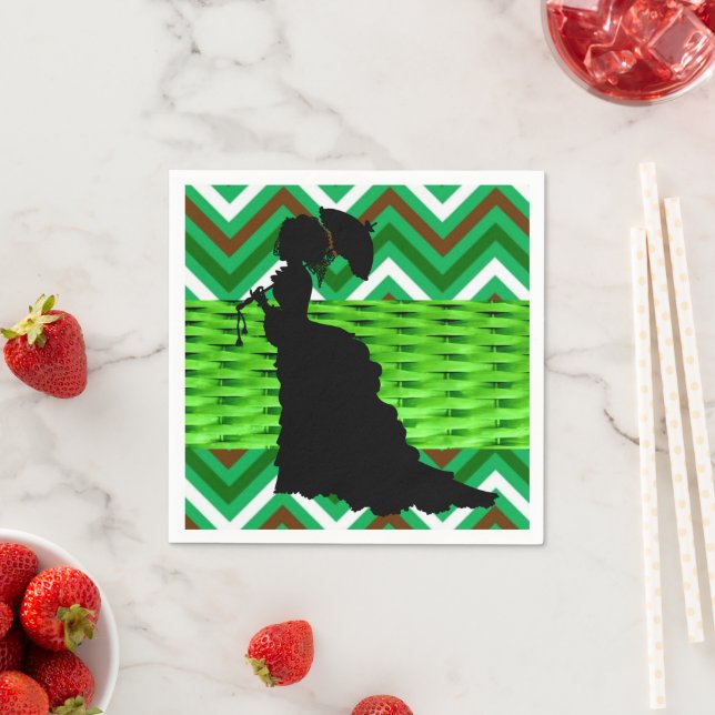 Guardanapo De Papel Livro Napkins, Mulher Africana Verde (Insitu)