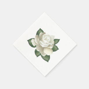 Guardanapo De Papel Livro Napkins-Vintage White Rose