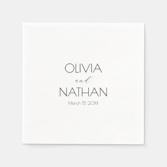 Guardanapo De Papel Livro Preto de Casamento Papel Napkin (Frente)