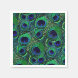 Guardanapo De Papel Livro Verde, Azul, Púrpura de Penas de Pêssego Náp