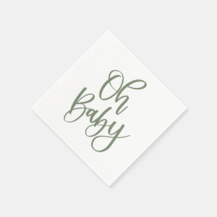 Guardanapo De Papel Livro Verde sobre Bebê Napkins