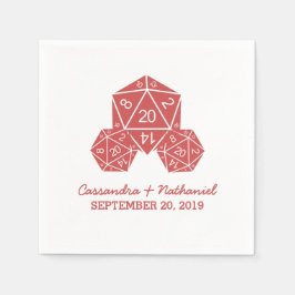 Guardanapo De Papel Livro Vermelho D20 Dice Wedding Paper Napkins