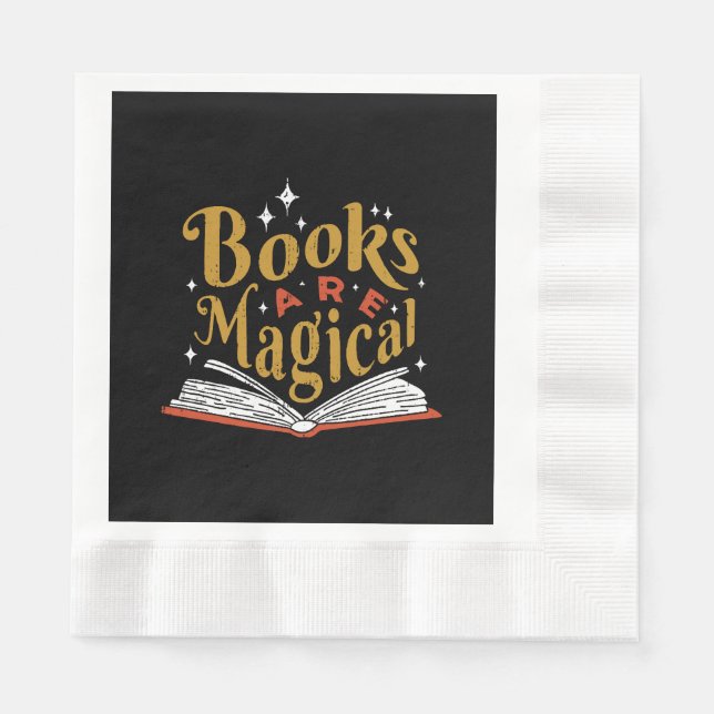 Guardanapo De Papel Livros Antigos São Mágicos (Frente)