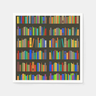 Guardanapo De Papel Livros Prateleiras de Design de Papel Napkin