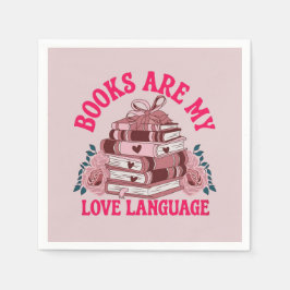 Guardanapo De Papel Livros são a minha língua de amor