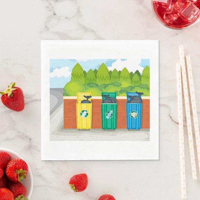 Guardanapo De Papel Lixo de Caixas reciclagens Napkins (Criador carregado)