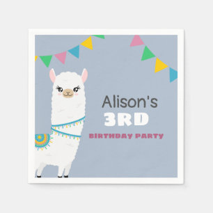 Guardanapo De Papel Llama Birthday