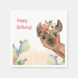 Guardanapo De Papel Llama Boho Personalizado
