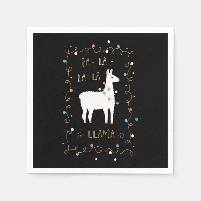Guardanapo De Papel Llama Gift | Llama Sing Funny (Frente)