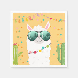 Guardanapo De Papel Llama Rama Paper Napkins Festa Party Alpaca