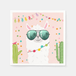 Guardanapo De Papel Llama Rama Paper Napkins Festa Party Alpaca