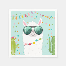 Guardanapo De Papel Llama Rama Paper Napkins Festa Party Alpaca