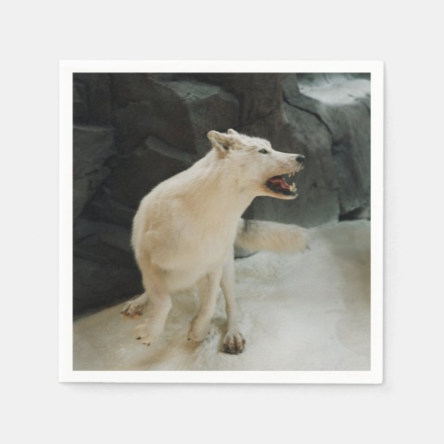 Guardanapo De Papel Lobo Branco (Frente)