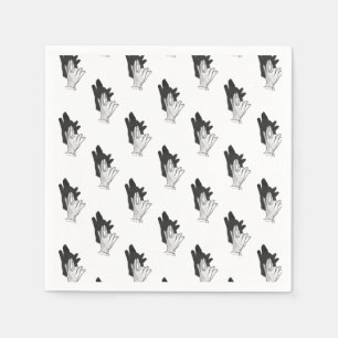 Guardanapo De Papel Lobo da silhueta da mão