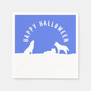 Guardanapo De Papel Lobos na Neve, Feliz Halloween