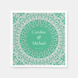 Guardanapo De Papel Local Branco do Casamento de Festa