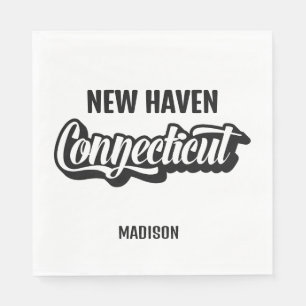 Guardanapo De Papel Localização e Nome Personalizados Connecticut