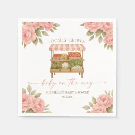 Guardanapo De Papel Locally Grown Baby Farmer's Market Baby Shower