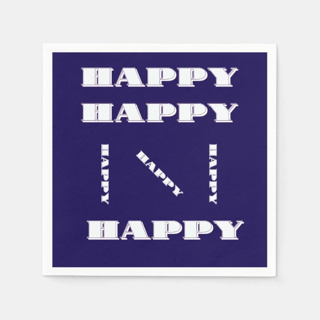 Guardanapo De Papel Logotipo Azul Escuro HAPPY (Frente)