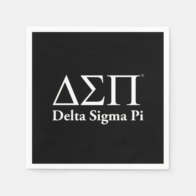 Guardanapo De Papel Logotipo Clássico Delta Sigma Pi (Frente)