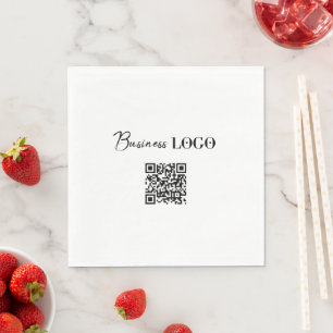 Guardanapo De Papel Logotipo comercial Empresa Promocional QR