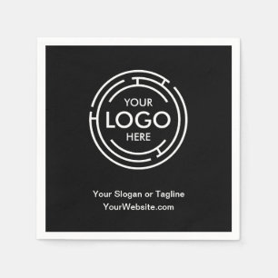 Guardanapo De Papel Logotipo comercial preto