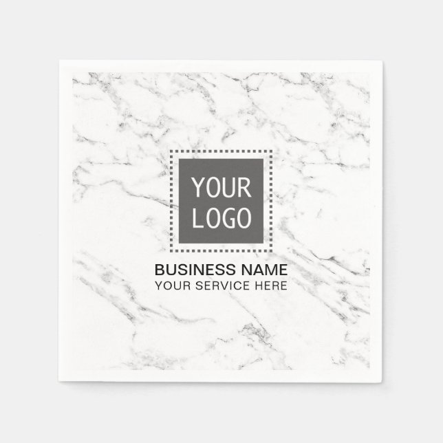 Guardanapo De Papel Logotipo corporativo Escritório comercial moderno  (Frente)