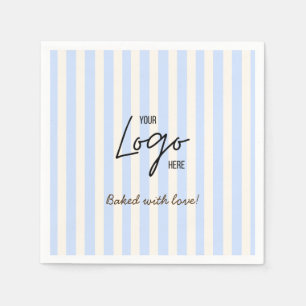 Guardanapo De Papel Logotipo da Cute Stripes Bakery Cafe Assado Com Am
