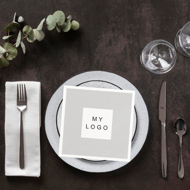 Guardanapo De Papel logotipo da empresa cinza (Criador carregado)