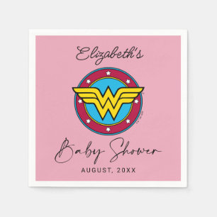 Guardanapo De Papel Logotipo da Mulher Maravilha Novo Bebê Em Breve