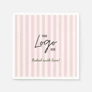 Guardanapo De Papel Logotipo da Padaria Café Listras Fofas Assado Com 