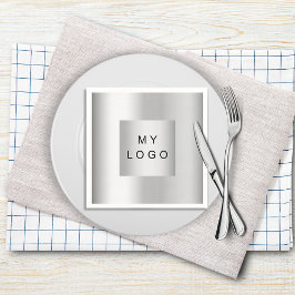 Guardanapo De Papel Logotipo de empresa prata
