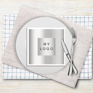 Guardanapo De Papel Logotipo de empresa prata