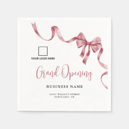 Guardanapo De Papel Logotipo de fita moderna de grande abertura comerc