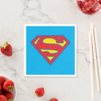 Guardanapo De Papel Logotipo de Supergirl Clássico com Contorno Azul