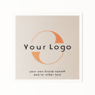 Guardanapo De Papel Logotipo em tom + texto preto Documento comercial 