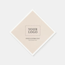 Logotipo Empresarial Personalizado Bege Simples Pr