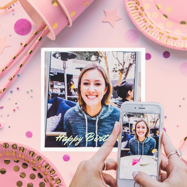 Guardanapo De Papel Logotipo Fotográfico Personalizado Slogan Coquetel (Criador carregado)