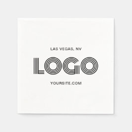 Guardanapo De Papel Logotipo Moderno Preto e Branco